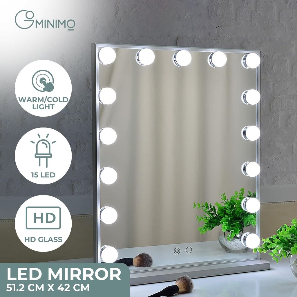 GOMINIMO Hollywood Mirror 15 LED 39cm x 49cm