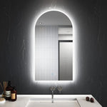 500x900mm 3 Color Mode Arch Front LED Light Bathroom Mirror