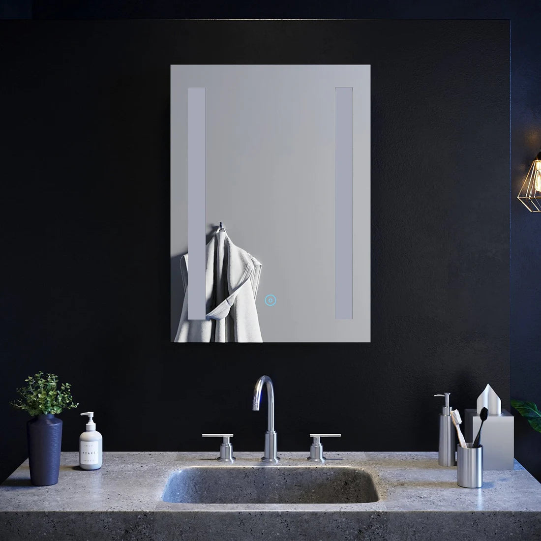 Elegant Showers Square LED Bathroom Mirror 50cm x 70cm