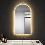 500x900mm 3 Color Mode Arch Front LED Light Bathroom Mirror