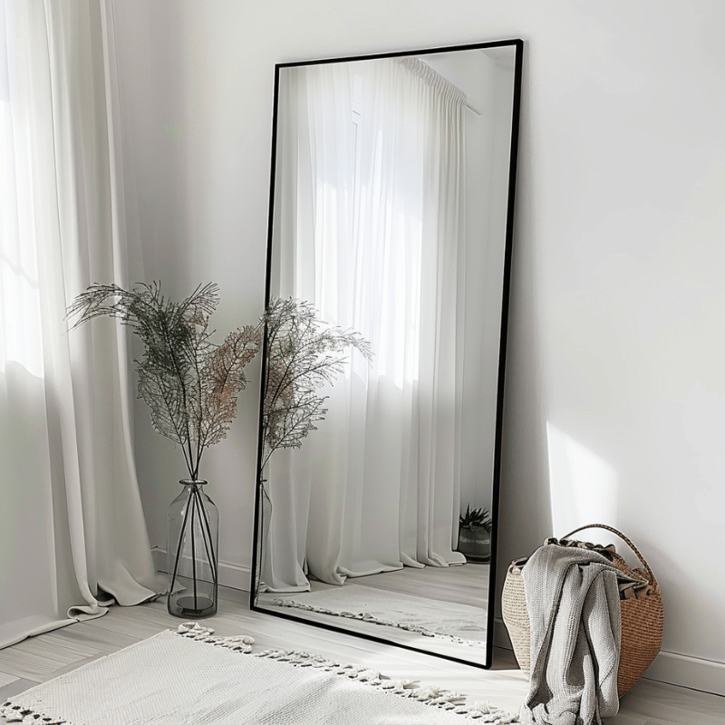 Mirror Space Aria Thin Black Mirror 60x90cm / 65x150cm / 90x180cm 90cm x 180cm 153F-90180