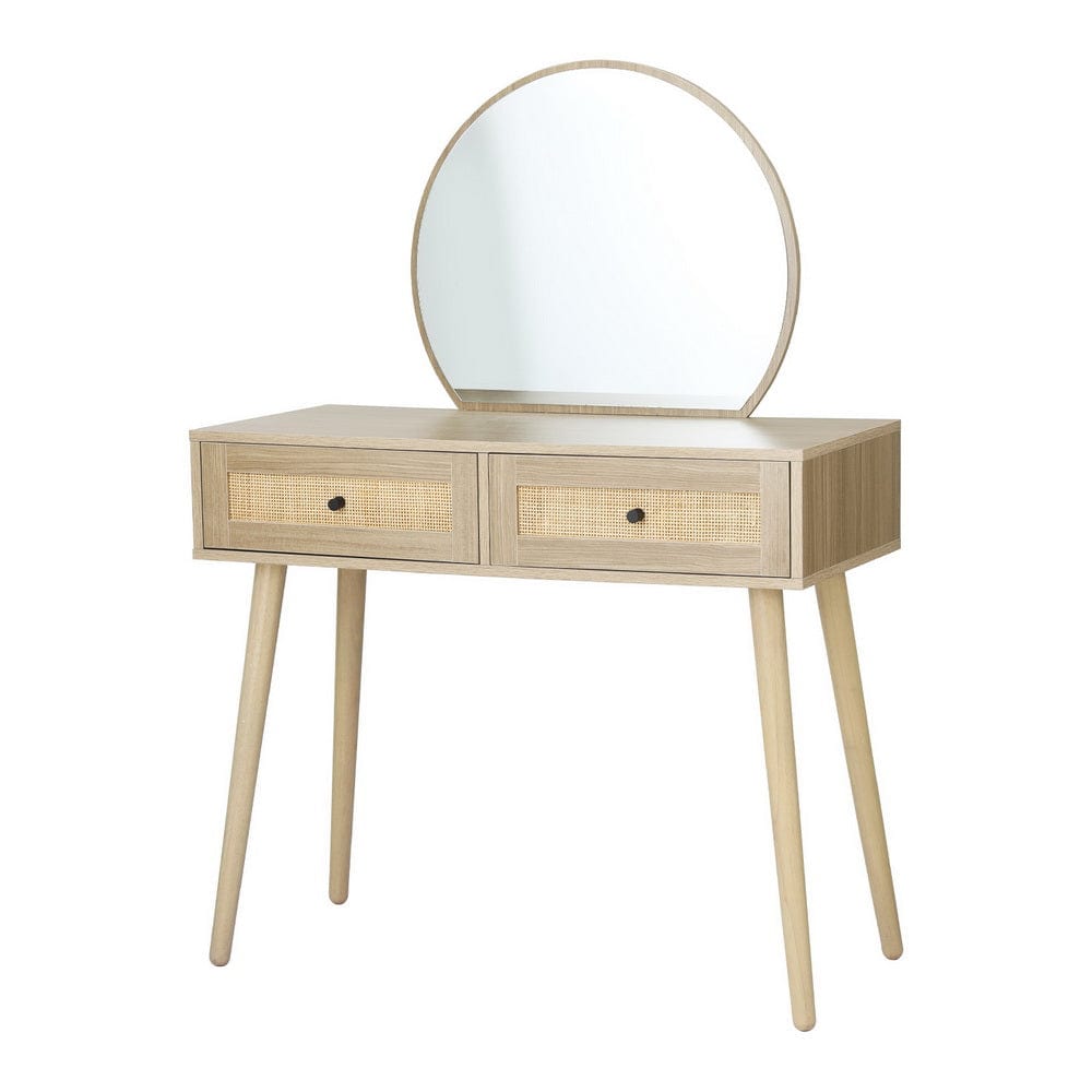 Artiss Frances Rattan Dressing Table Set