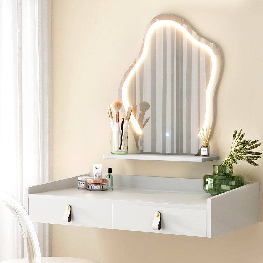 Artiss Daphne Lighted Makeup Mirror and Floating Vanity