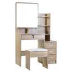 Artiss Drew Makeup Mirror and Table Set Oak