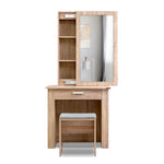 Artiss Demi Makeup Mirror and Table Set Oak