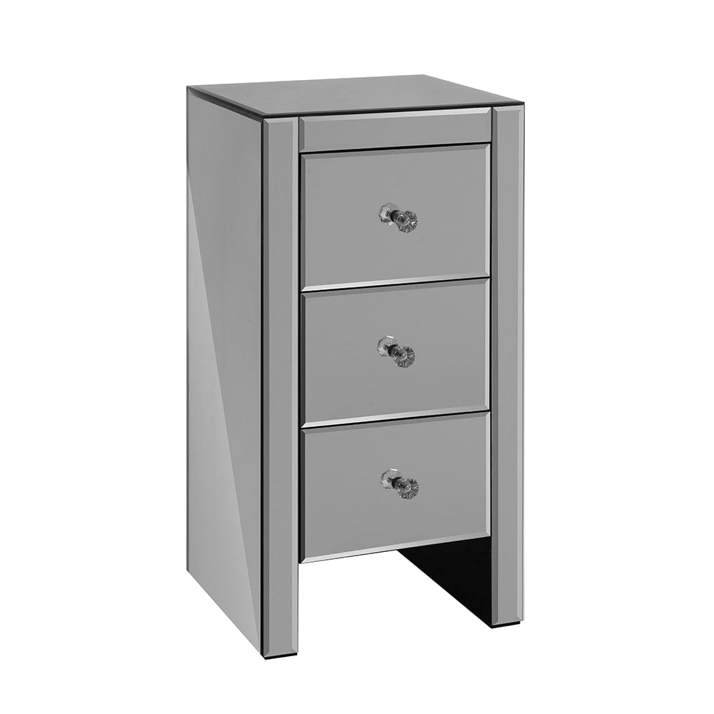 Artiss mirrored nightstand quenn grey