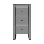 Artiss mirrored nightstand quenn grey