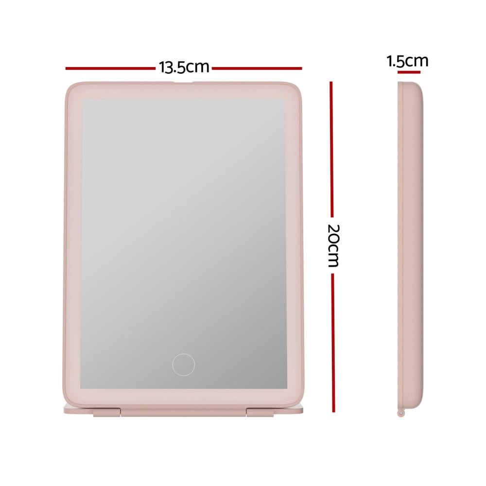 Embellir Portable Makeup Mirror in Pink | MM-E-FOLD-2014LED-PK