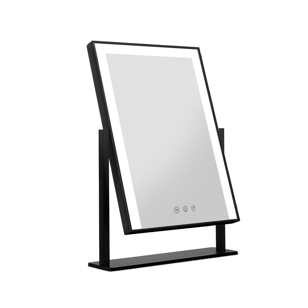 Embellir LED Makeup Mirror Black | MM-STAND-2530LED-BK