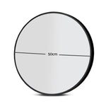 Embellir Bathroom Round Wall Mirror Black | MM-WALL-ROU-BK-50