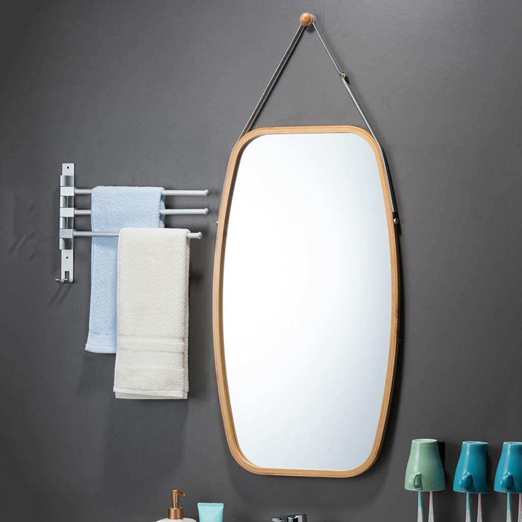 CM Oval Bamboo Hanging Wall Mirror | V178-36016