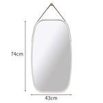 Carla Home Oval Hanging Mirror Bamboo V324-HO-MRRTANBK