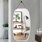 Carla Home Oval Hanging Mirror Bamboo V324-HO-MRRTANWH