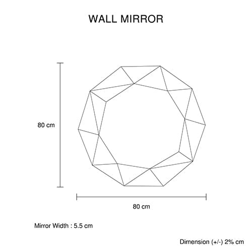 Southern Stylers Cassidy Wall Mirror Green  V43-MRR-04