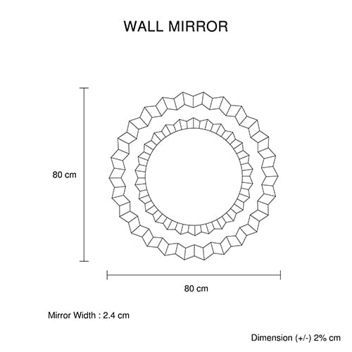 Southern Stylers Donna Round Sunburst Crystal Wall Mirror V43-MRR-01