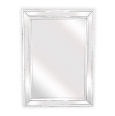 Elegant Collections White Beaded Framed Mirror V292-M-BDD-S-WHITE
