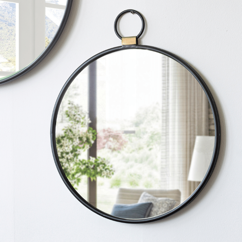 Philbee Interiors Emery Round Wall Mirror Gold 58x50cm 45258