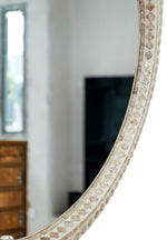 Philbee Interiors Lumina Mother Of Pearl Wall Mirror 61x61cm VM1