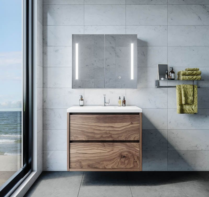 Remer Remer Amber LED Smart Mirror Shaving Cabinet 75cm x 70cm A75D