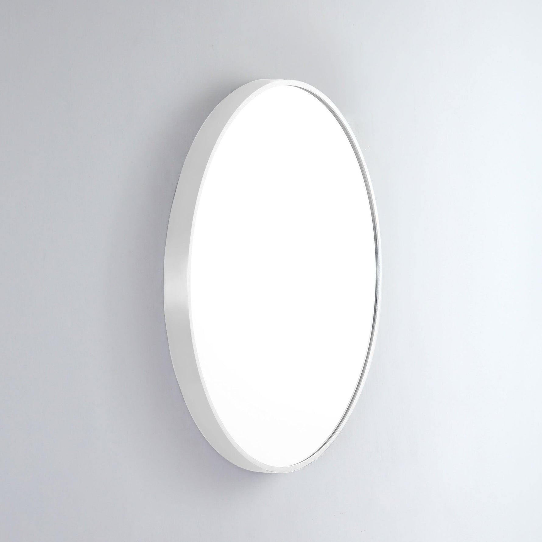 Remer Remer Modern Round Wall Mirror - Lowest Price Guarantee 61cm x 61cm / Matte White MR61-MW