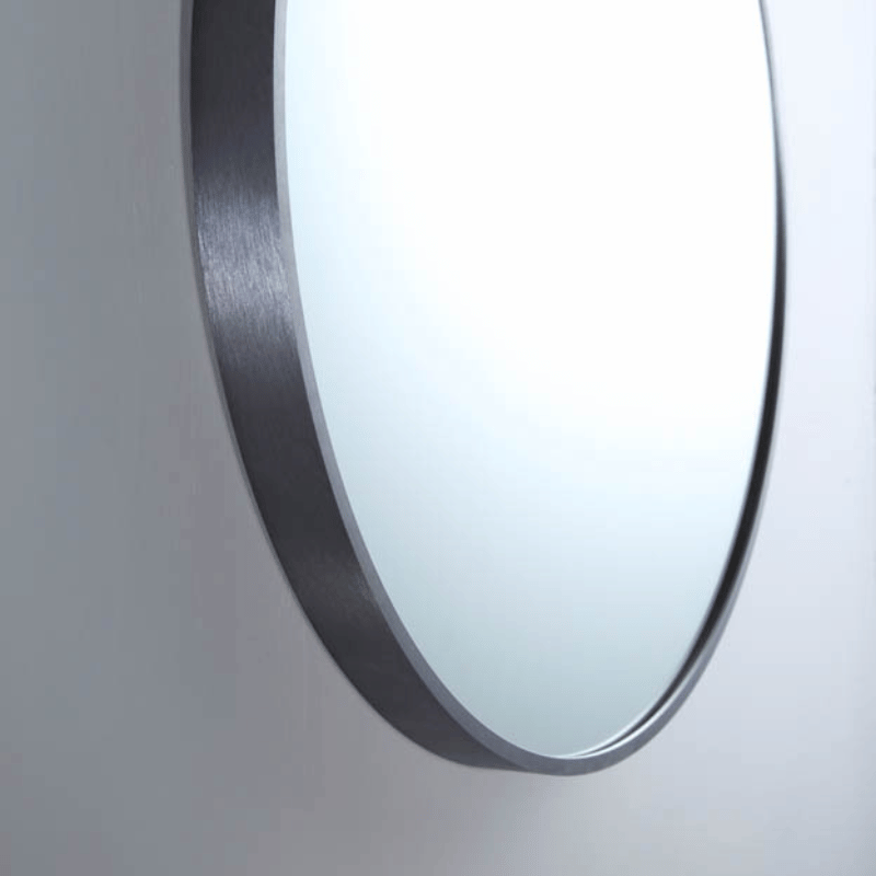 Remer Remer Modern Round Wall Mirror - Lowest Price Guarantee 81cm x 81cm / Gun Metal MR81-GM