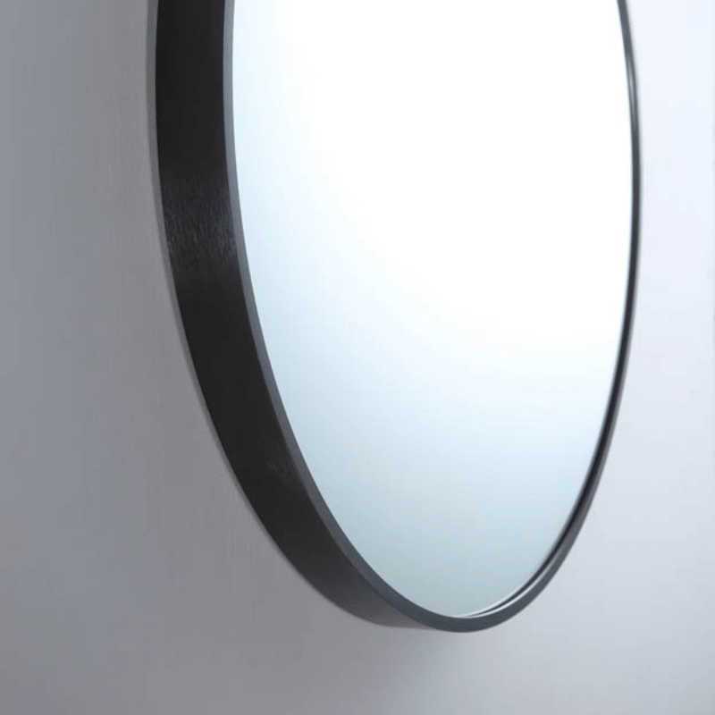 Remer Remer Modern Round Wall Mirror - Lowest Price Guarantee 81cm x 81cm / Matte Black MR81-MB